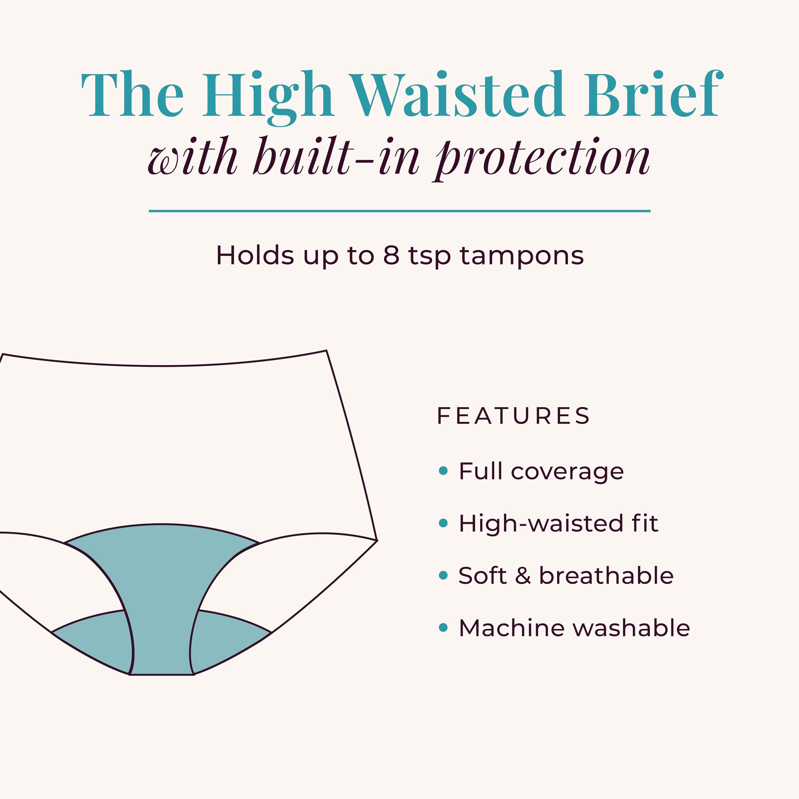 Proof Unders buttery-soft fabric detail with seamless edges under clothing.