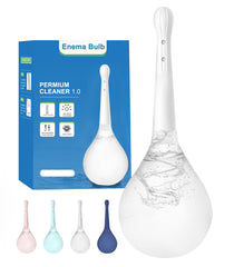 PropoDusche anti backflow enema bulb with valve enables deeper cleaning.