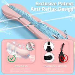 PropoDusche ergonomic anal douche angle fits natural contours for deeper reach.