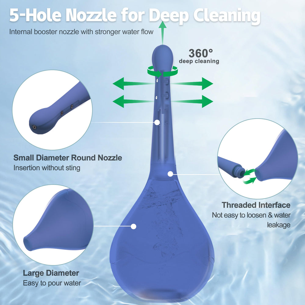 PropoDusche silicone outer nozzle is body friendly and simple to clean.