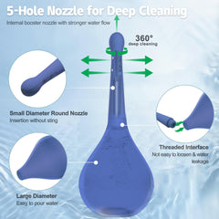 PropoDusche silicone outer nozzle is body friendly and simple to clean.
