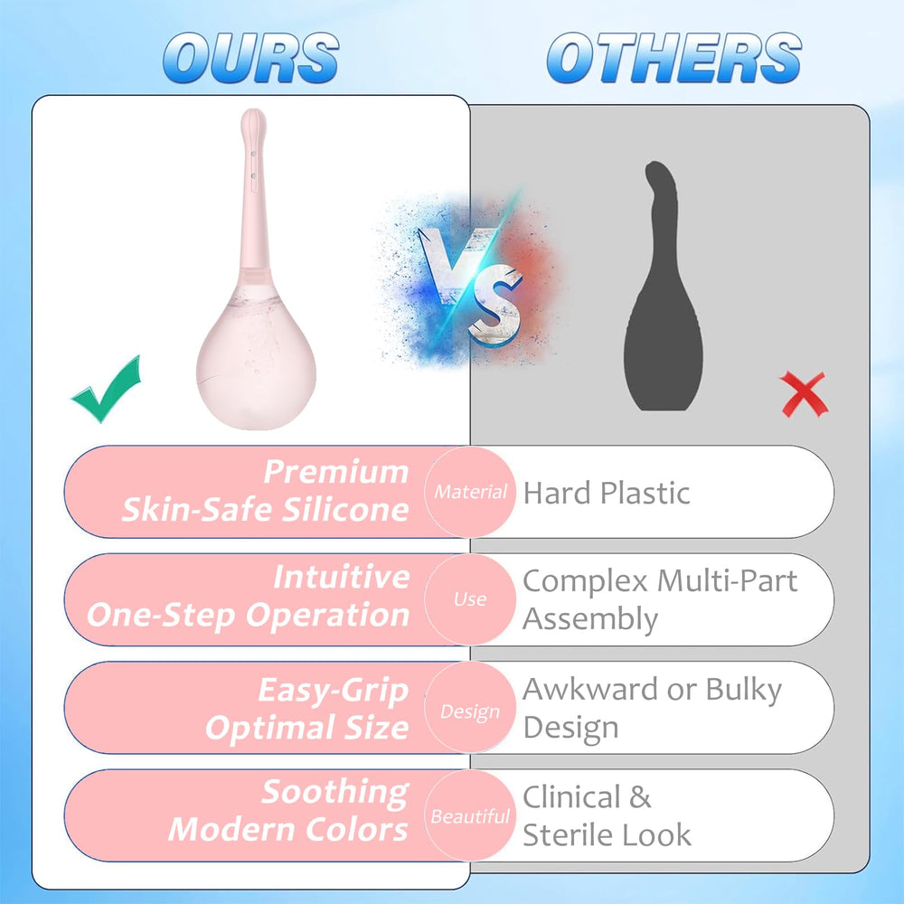 PropoDusche silicone outer layer provides safe, odorless material.