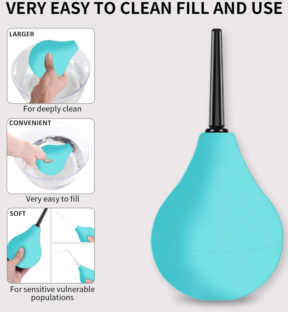 PropoDusche soft PVC bulb material offers safe, comfortable cleansing