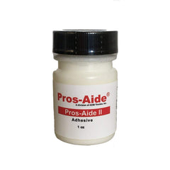 Pros-Aide II Adhesive 1oz bottle for skin-safe prosthetic bonding and moisture resistance