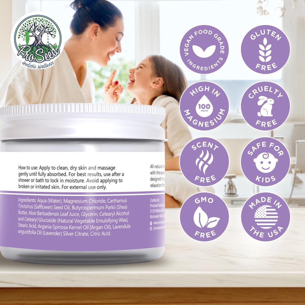 ProSeed organic shea butter detail emphasizes rich skin nourishment.