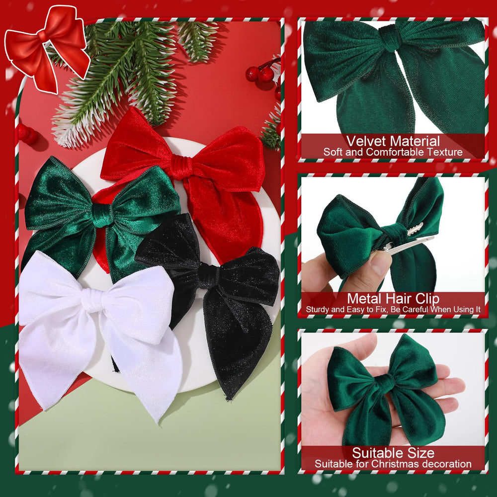 ProSuites black velvet bow clip pairs with any outfit