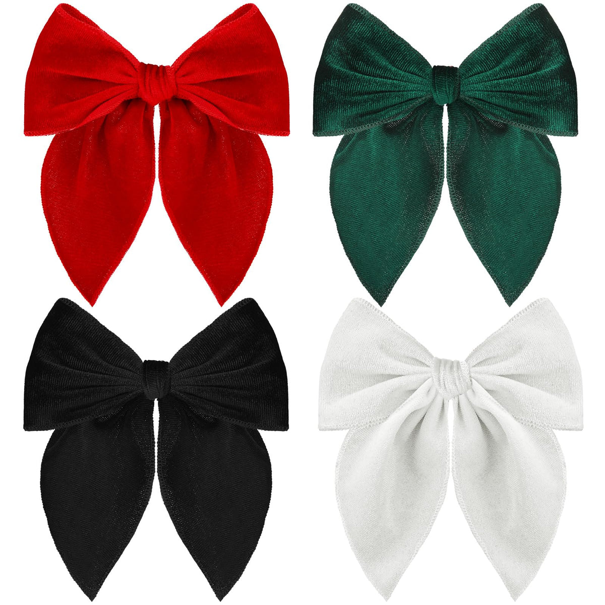 ProSuites red velvet Christmas hair bow clip for festive hairstyles