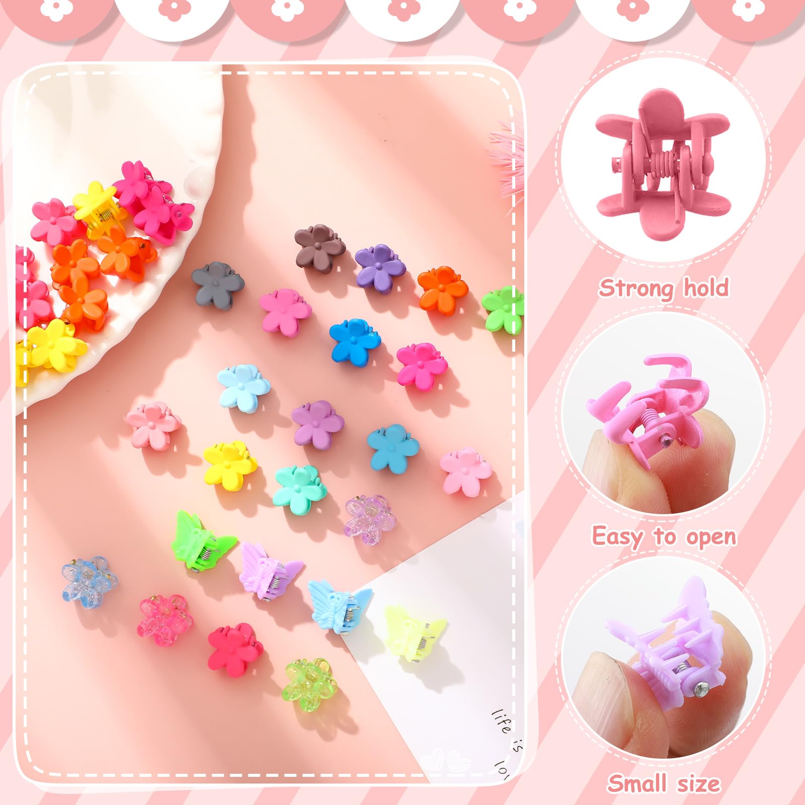 ProSuites small claw clip closeup - durable plastic with non-slip grip for toddlers' hair.