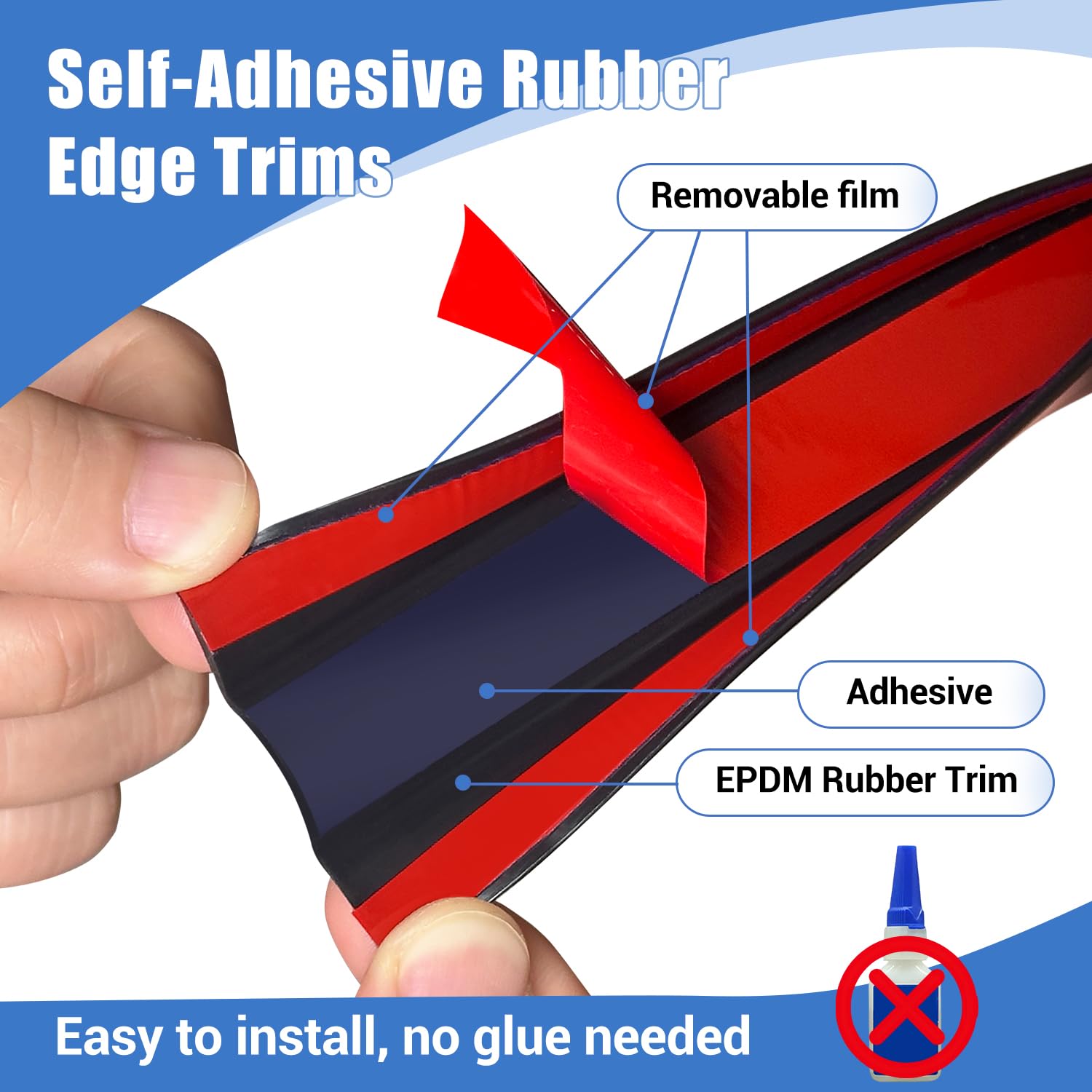 Protalwell edge banding with three-sided adhesive ensures stable, clean corners on furniture.