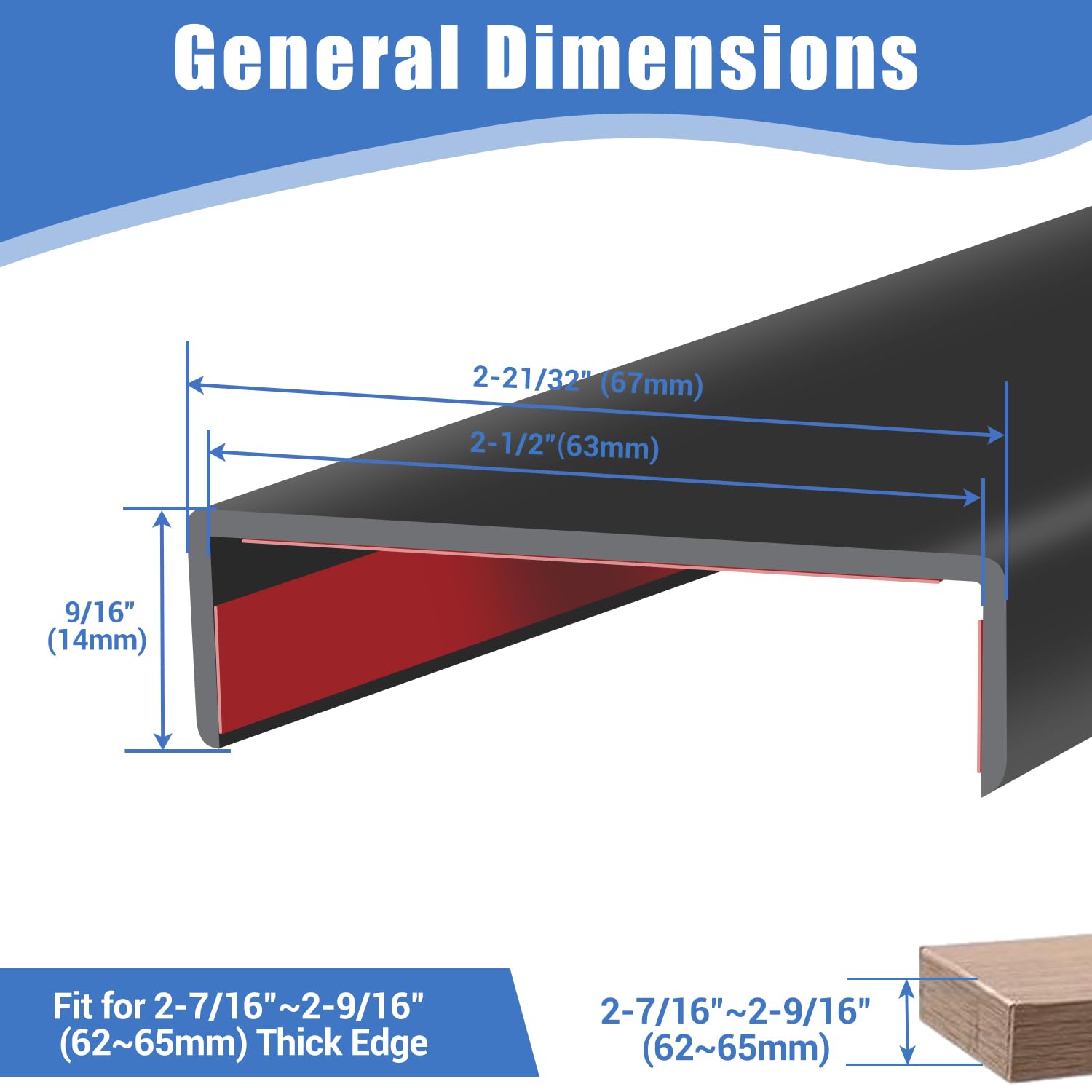 Protalwell self-adhesive edge band application on doors and tables.