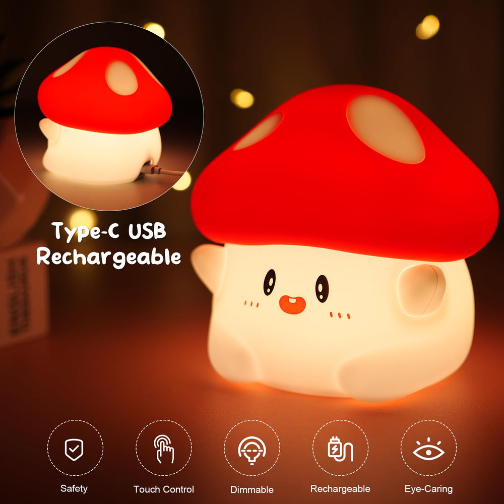 PSDRIQQ silicone lamp responds to touch for easy brightness control.