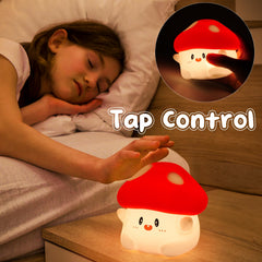 PSDRIQQ mushroom night light showing USB-C charging for quick power.