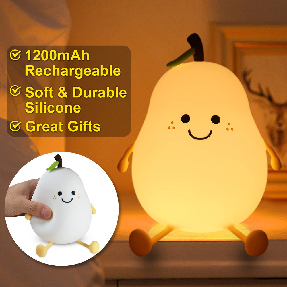 PSDriQQ nursery nightlight with soft-touch silicone finish
