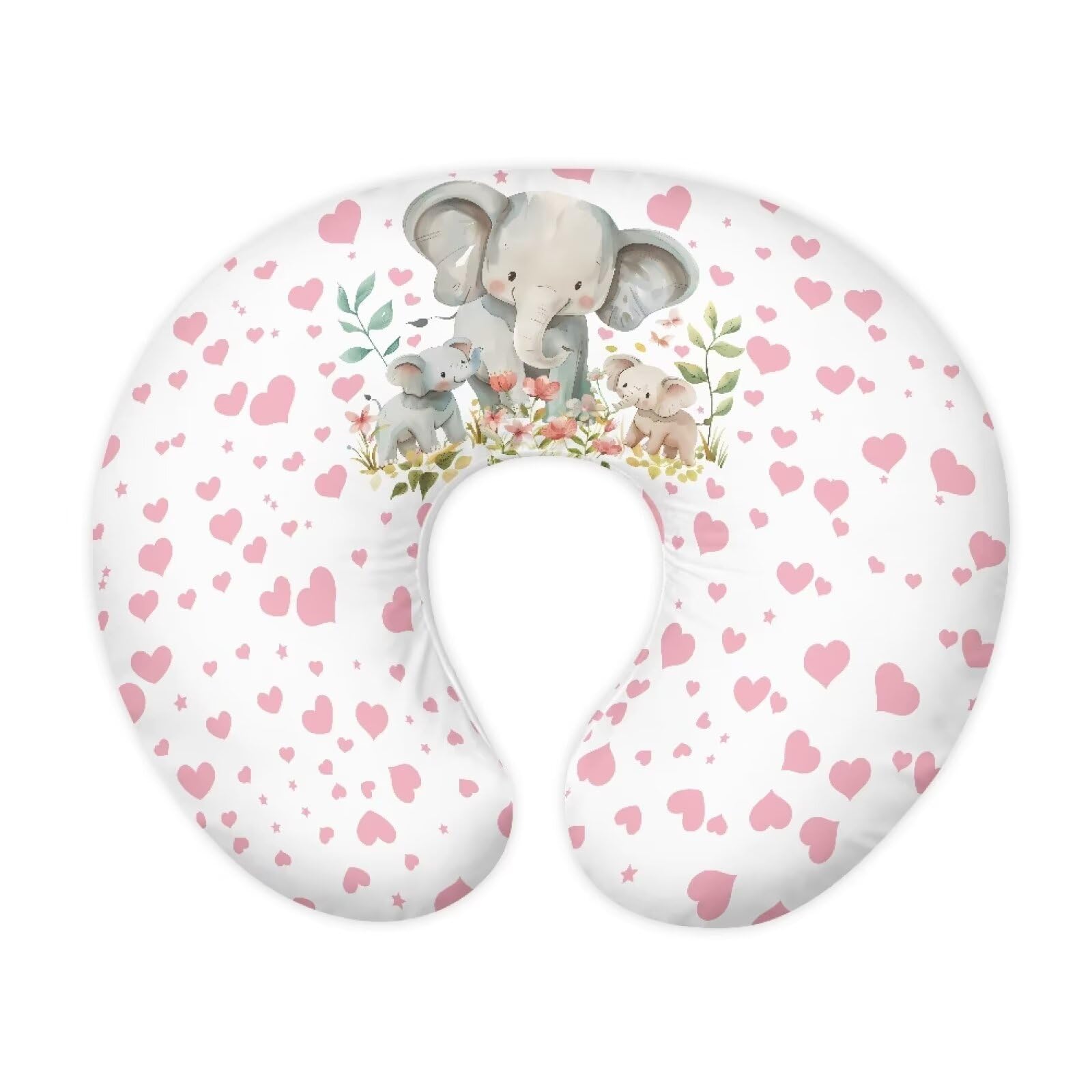 Psesaysky Elephant nursing pillow cover in soft fabric for baby's comfort
