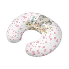 Psesaysky Elephant nursing pillow cover with hidden zipper protecting baby's skin