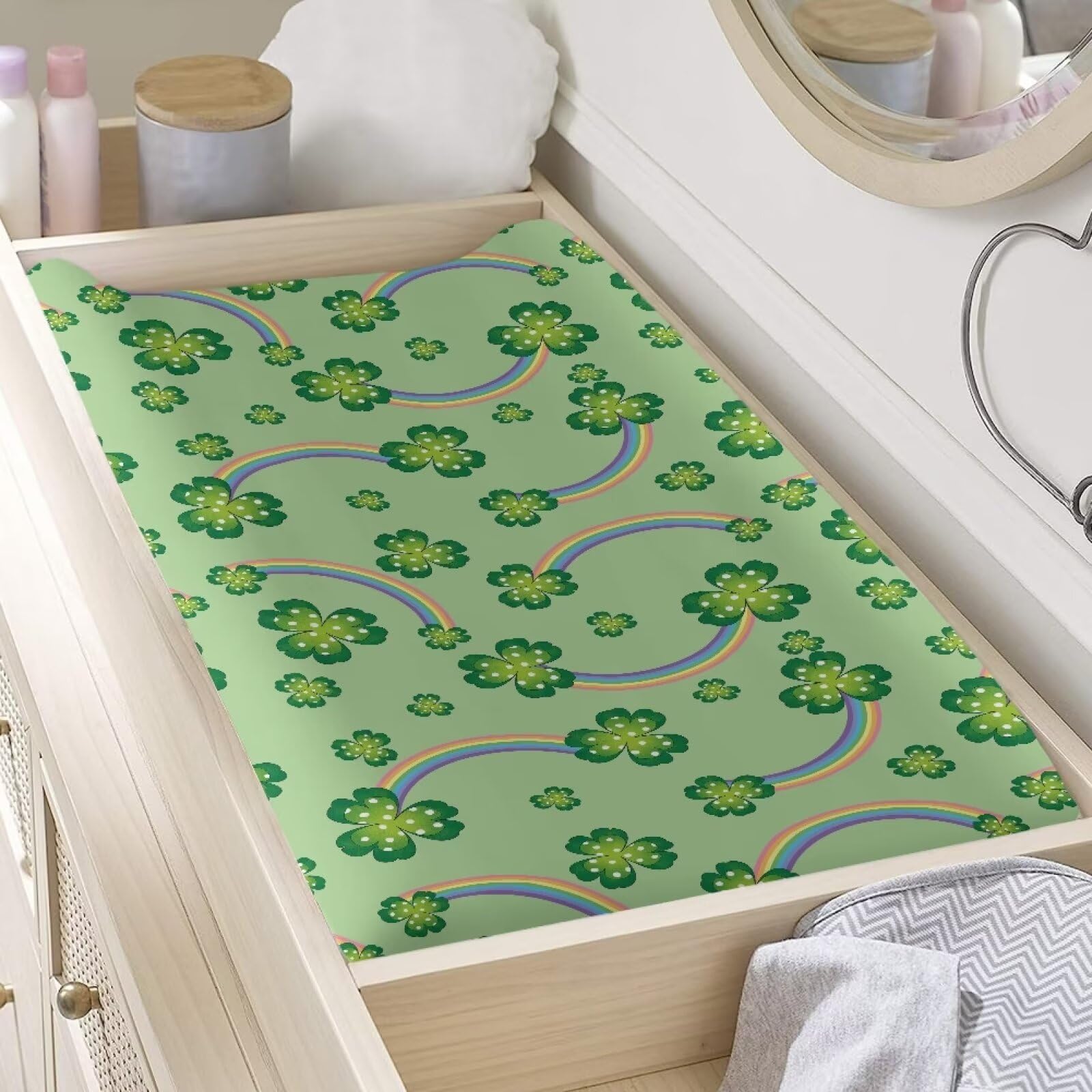 Psesaysky soft polyester cover adds color and comfort to nurseries.