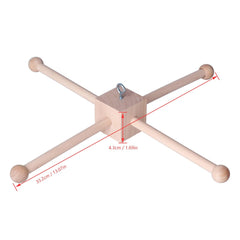 Pssopp beech wood wind chime emphasizes natural texture and soothing nursery ambience.