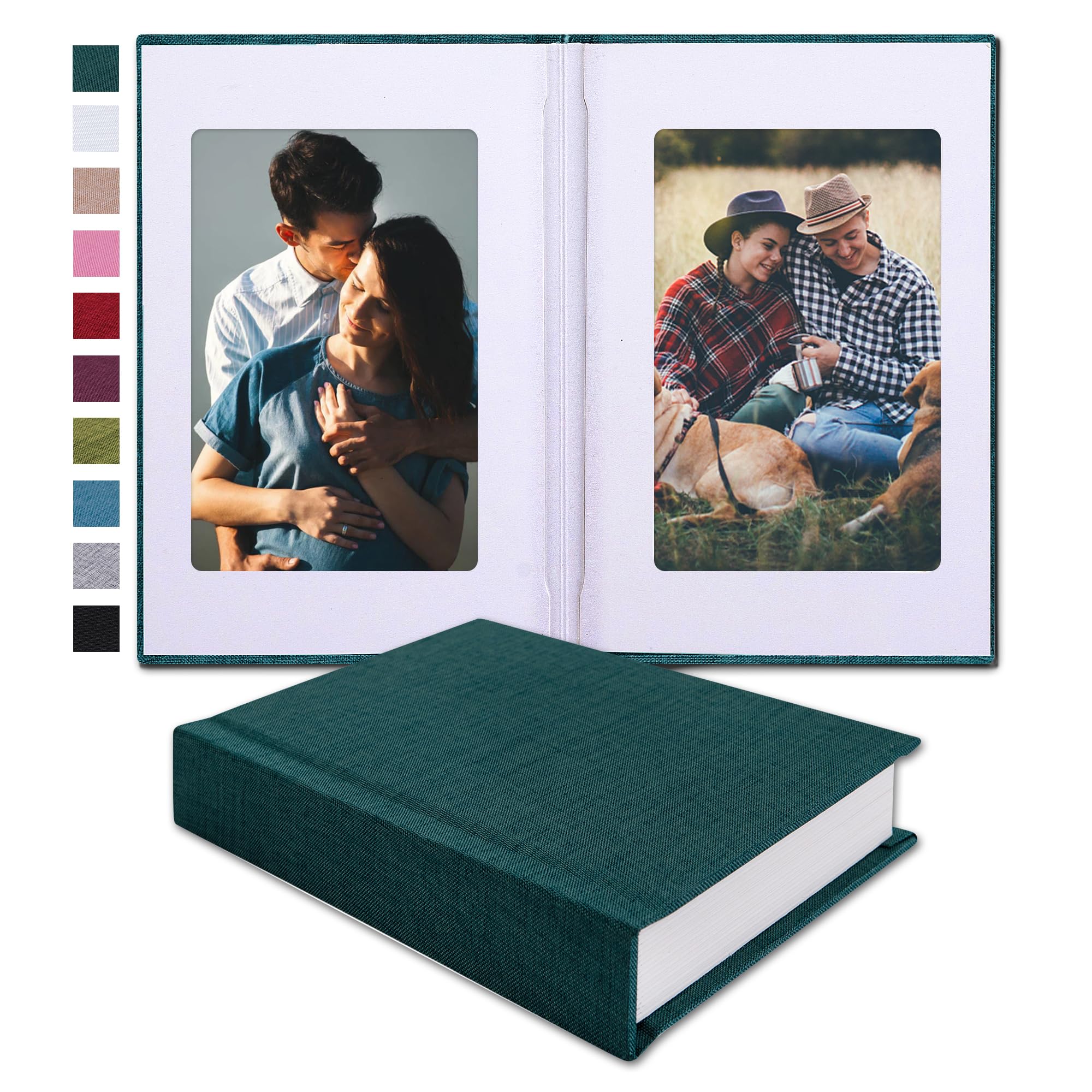 Pssoss small 4x6 photo album cover with linen hardcover for durable keepsakes