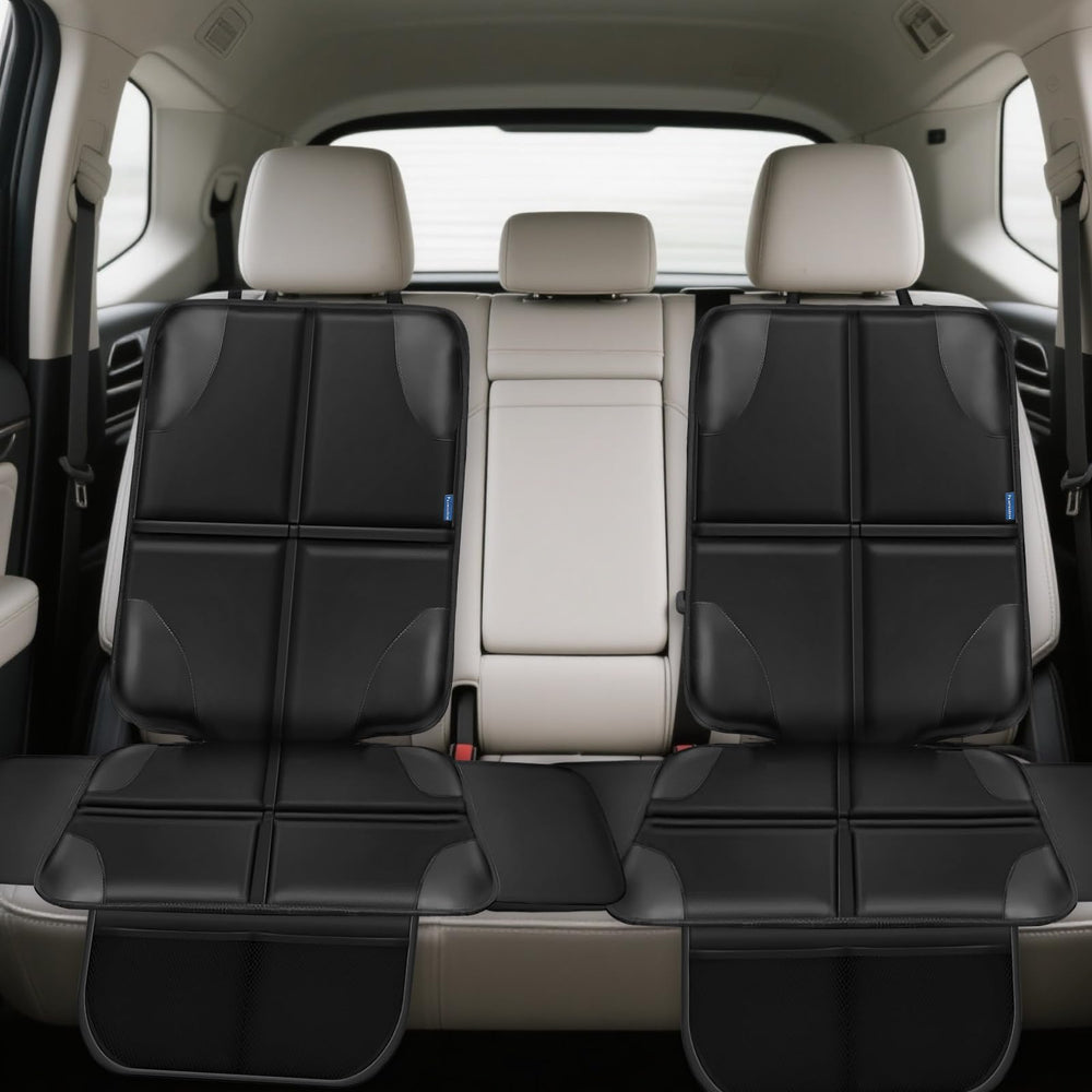 Psumuabrre car seat protector is easy to wipe clean with a damp cloth.