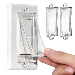 PSZEZNZ 2-light switch guard cover protecting a rocker switch while blending with decor