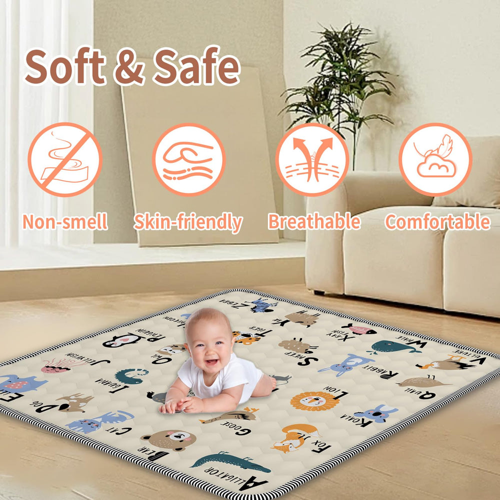 Ptcide Baby Play Mat lightweight design for easy setup.