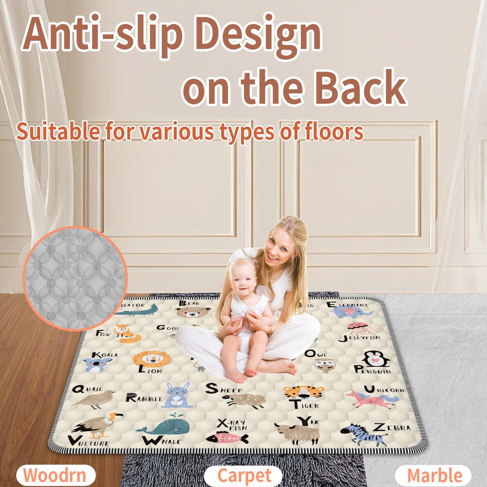 Ptcide Baby Play Mat cushions floor time for safe play.