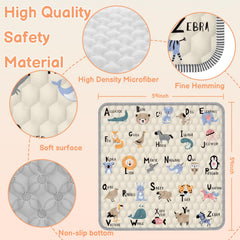 Ptcide Baby Play Mat folded compact for easy storage and quick setup.