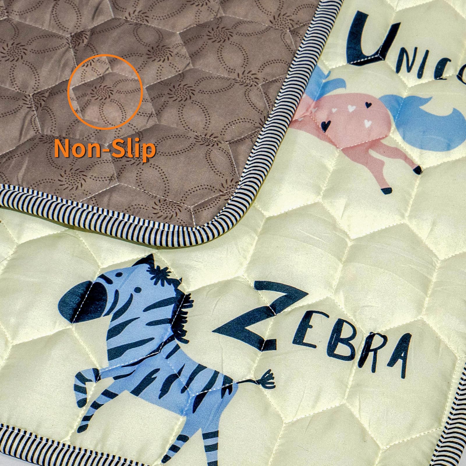 Ptcide Baby Play Mat machine washable for quick cleanups.