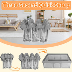 Ptcide baby playpen open door safety gate helps prevent unsupervised exits.
