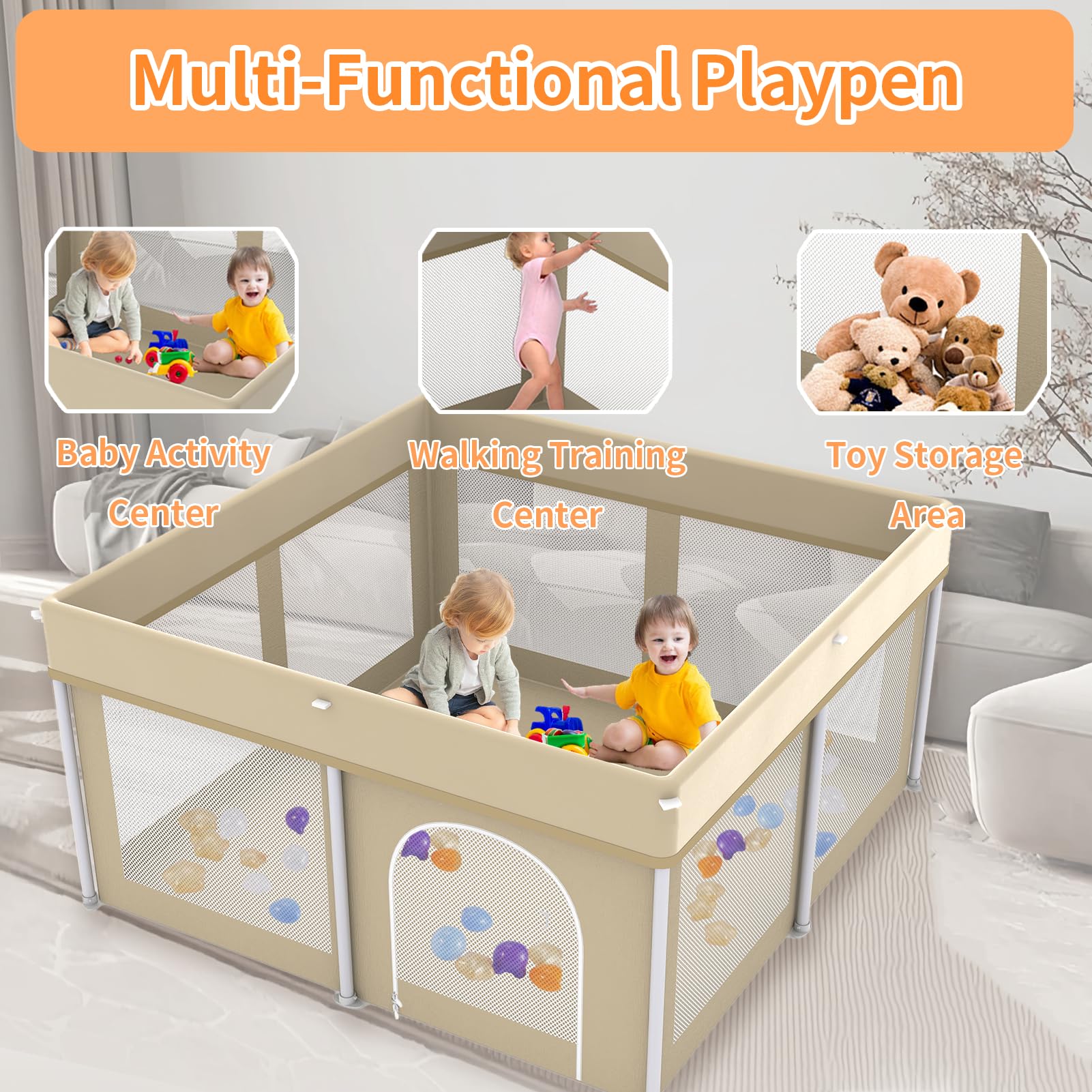 Ptcide beige color shot showcases a neutral tone for modern nurseries