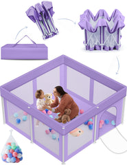 Ptcide foldable 50x50 playpen ready in seconds for quick baby playtime.