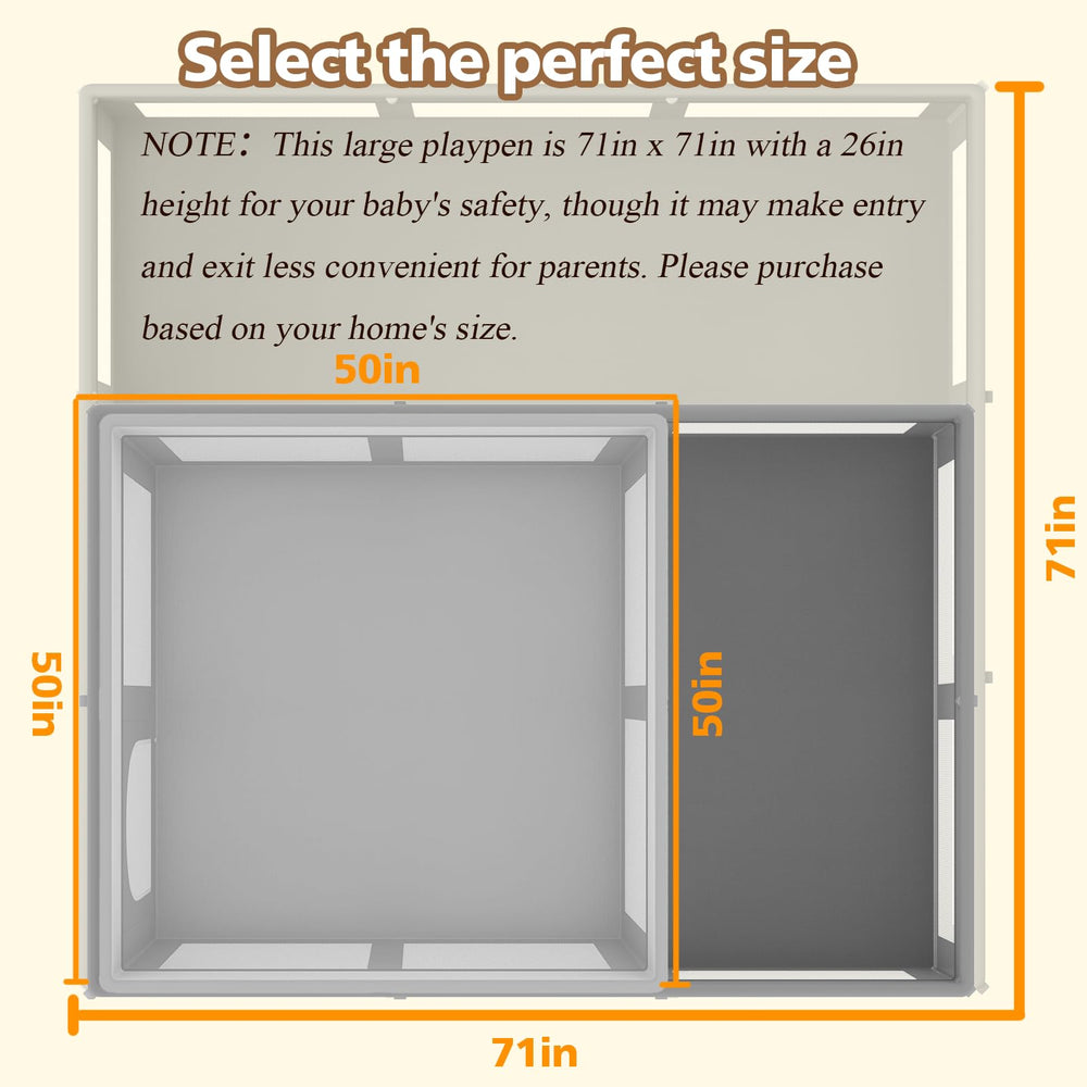 Ptcide foldable playpen unfolds in seconds for quick playtime