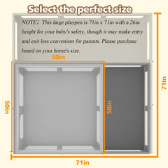 Ptcide foldable playpen unfolds in seconds for quick playtime