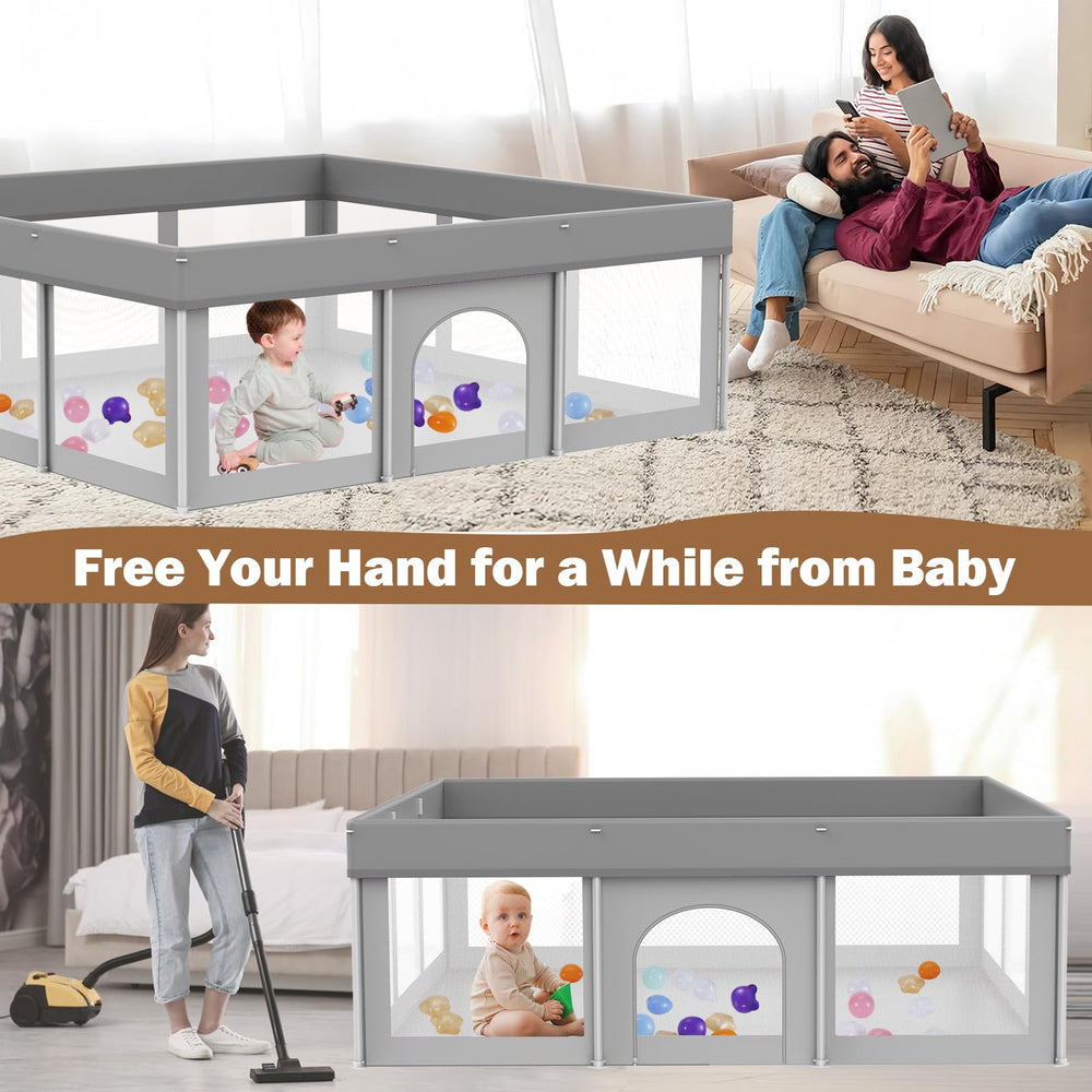 Ptcide playpen removable cover machine washable for easy cleaning