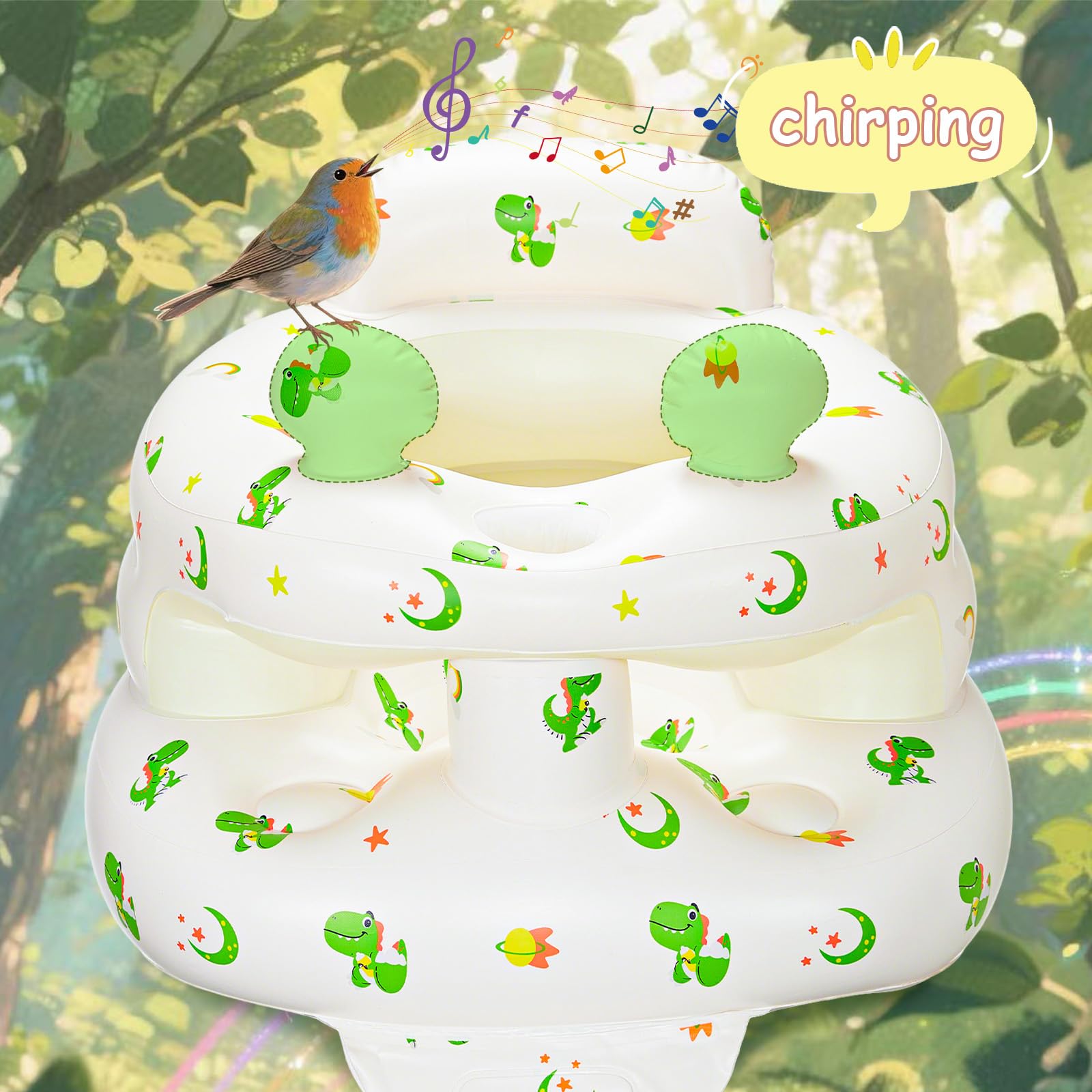 ptlruzk inflatable baby seat anti-tip design for stable learning