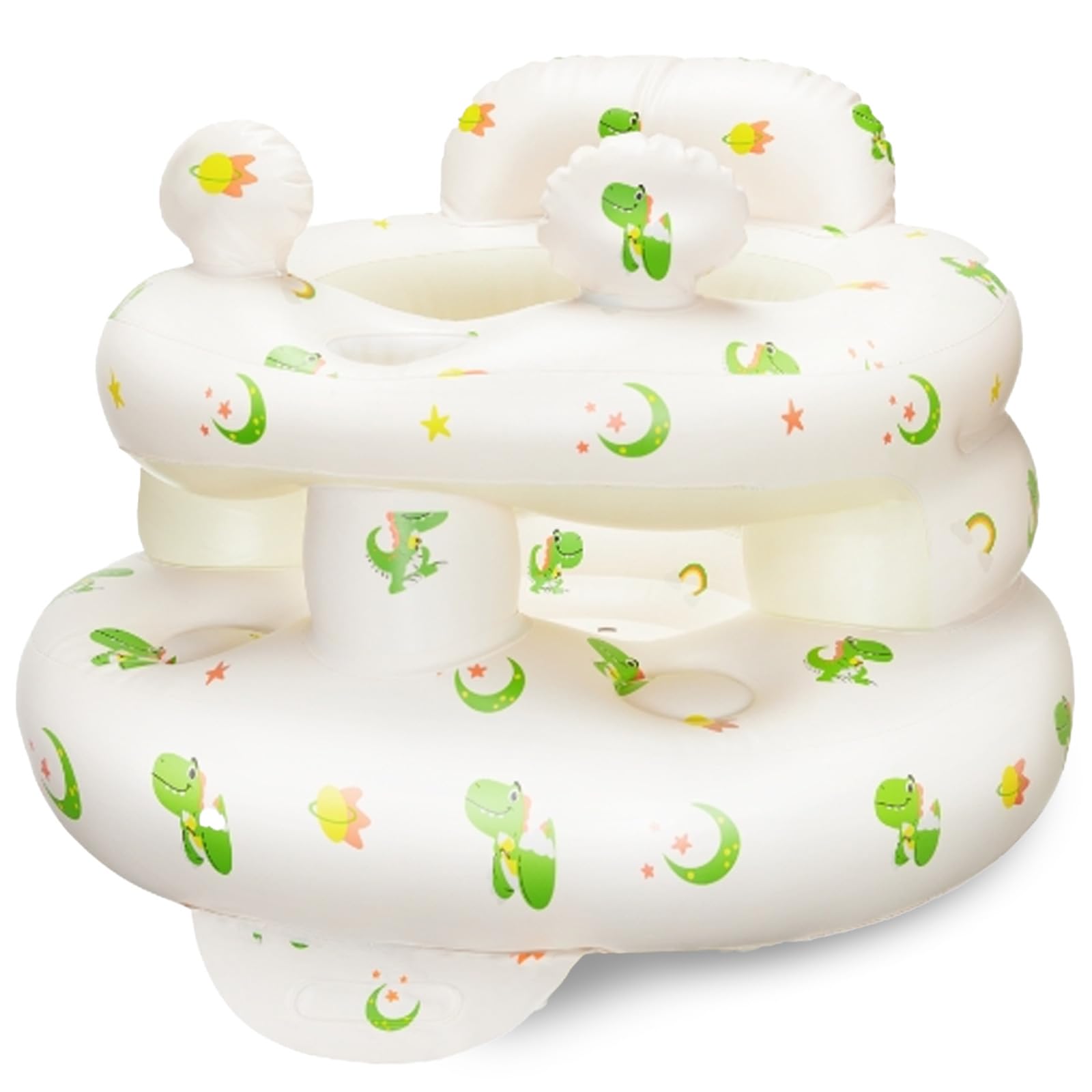 ptlruzk inflatable baby seat with ear-dinosaur for sitting practice