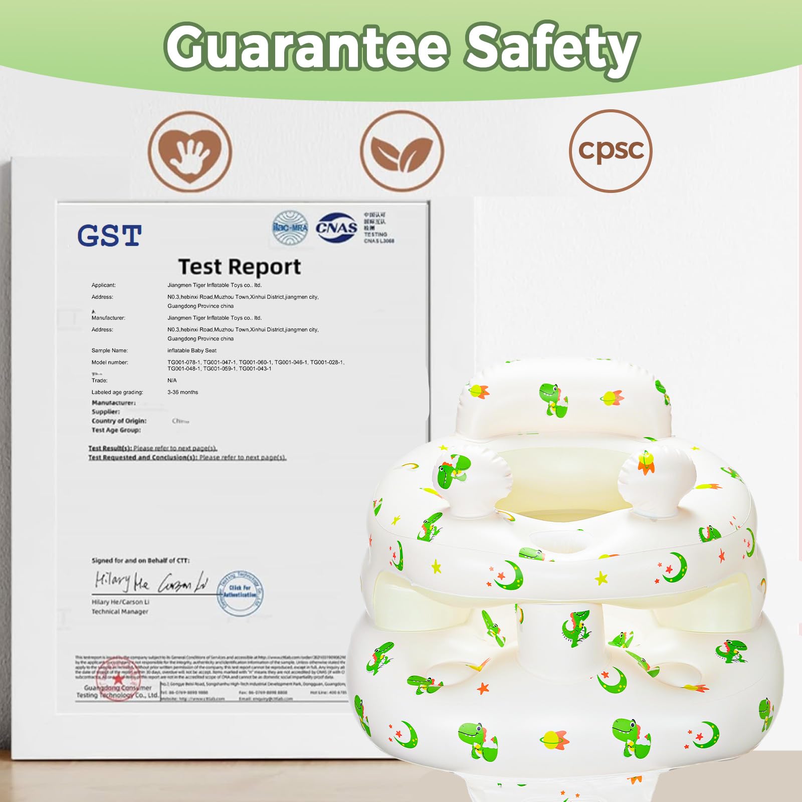ptlruzk inflatable baby seat soft, skin-friendly fabric for gentle use