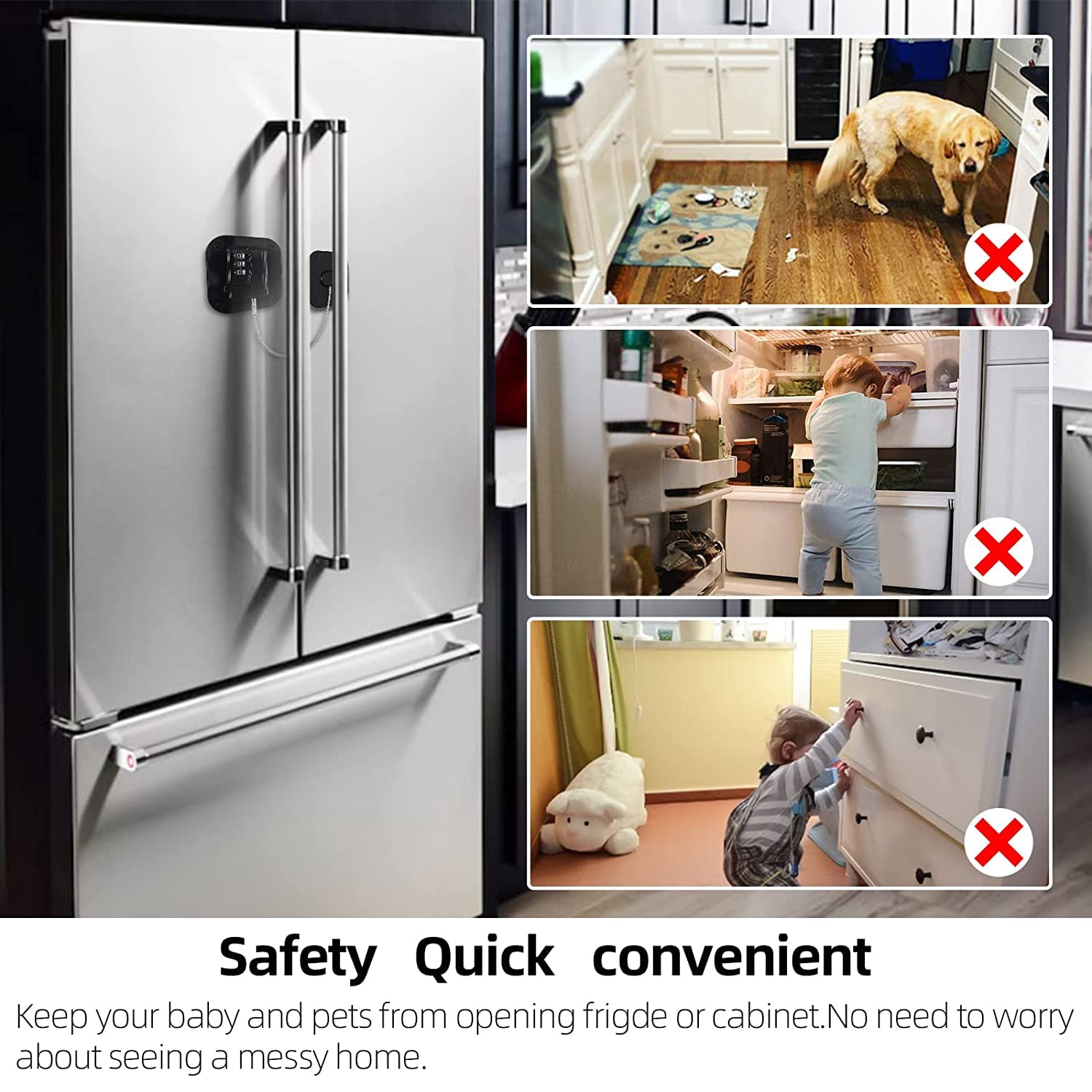 PTMYXIN A Pack Refrigerator Lock showing combination dial for secure access.
