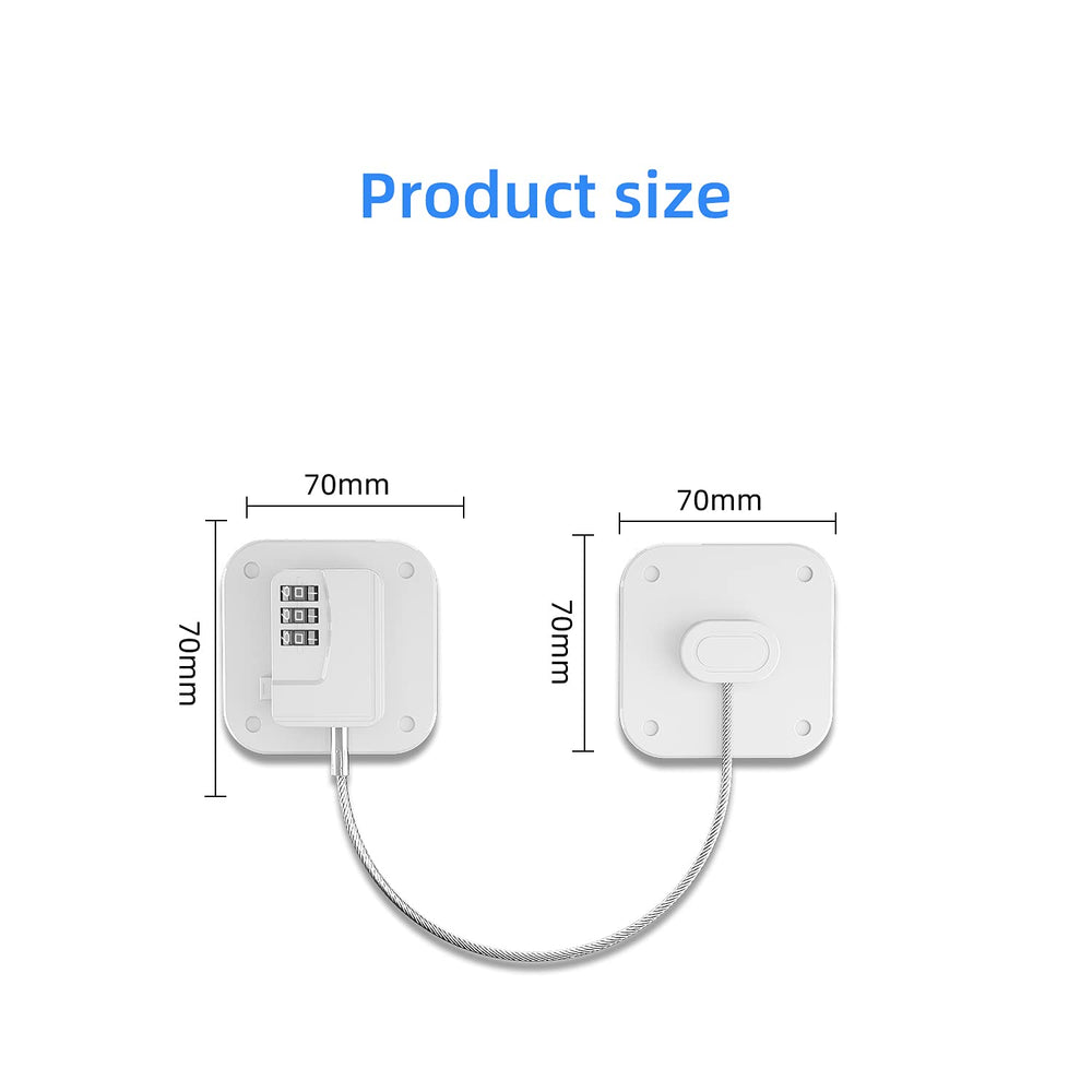 PTMYXIN A Pack Refrigerator Lock securing a kitchen drawer for safety.