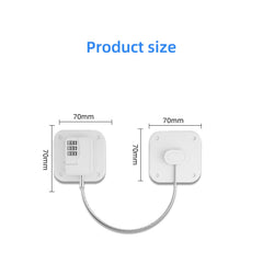PTMYXIN A Pack Refrigerator Lock securing a kitchen drawer for safety.