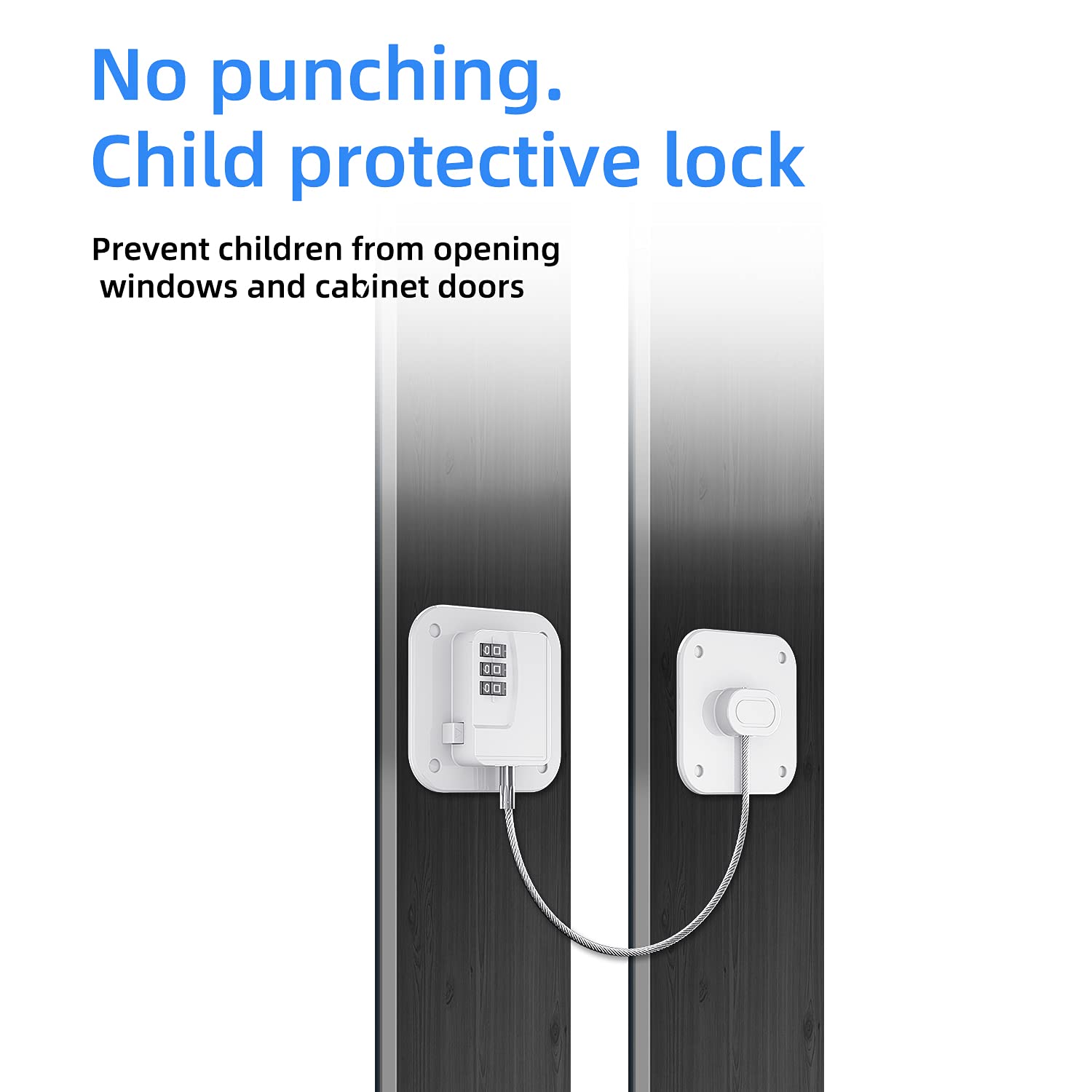 PTMYXIN A Pack Refrigerator Lock on a cabinet door to keep contents child-safe.