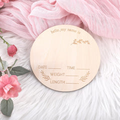 Ptwola baby name sign with space for birth details keepsake.