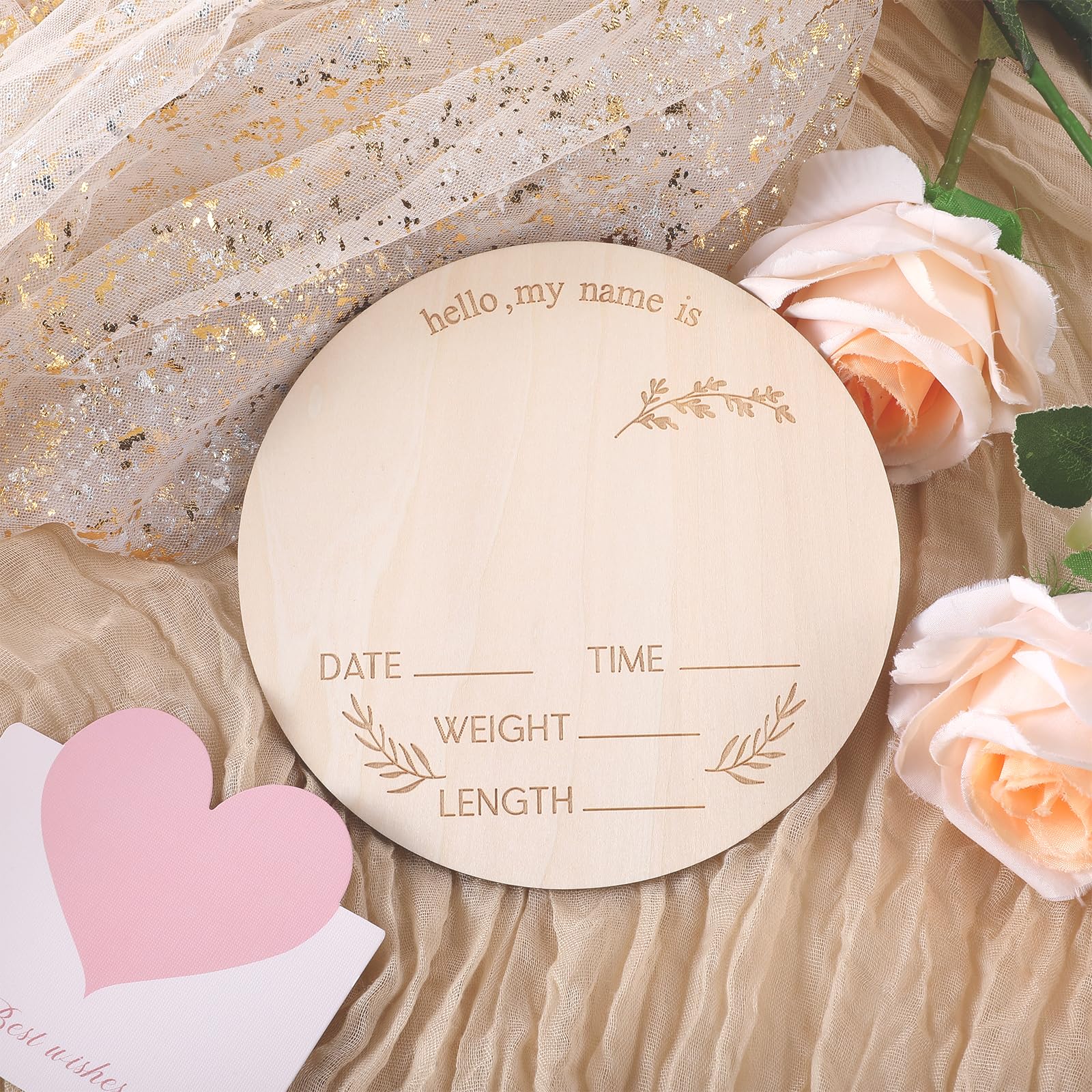 Ptwola birth announcement sign with pen set for record keeping.