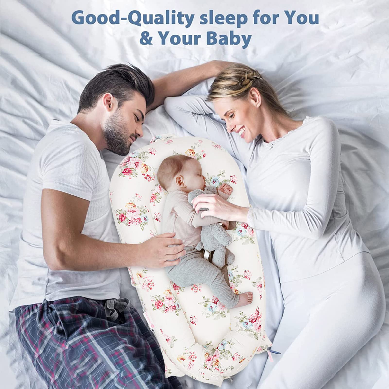 Pucmaoci baby lounger cover premium cotton keeps baby comfortable and skin-friendly.