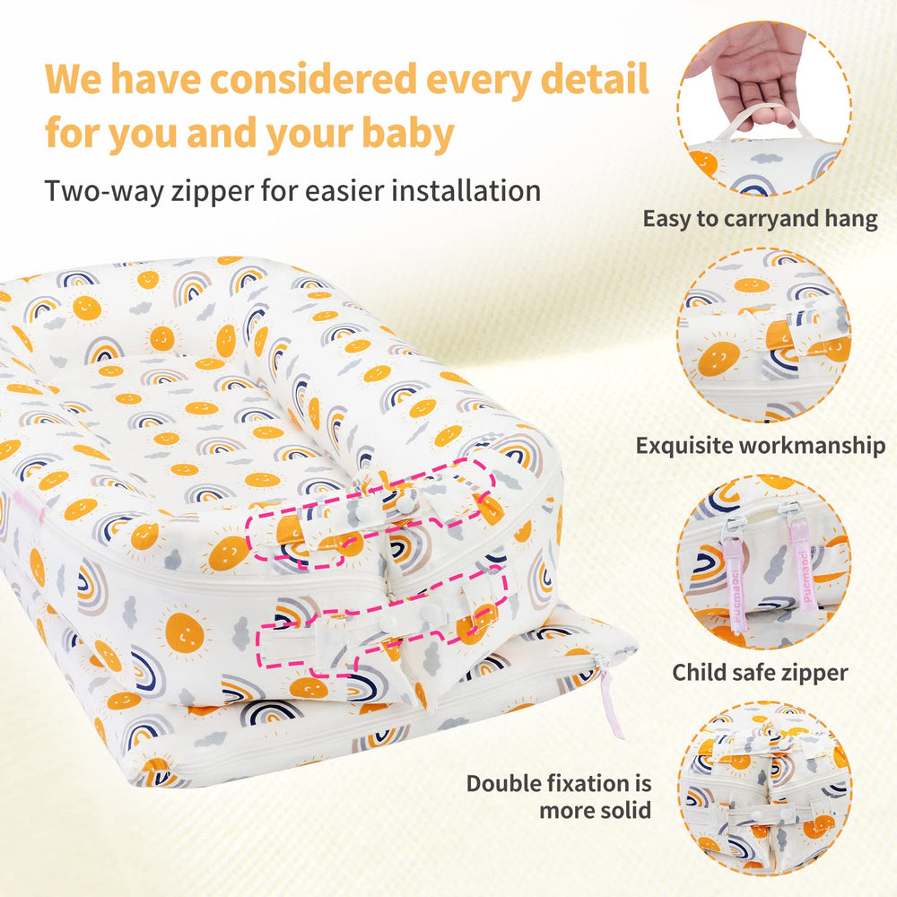 Two-way zipper on the Pucmaoci cover enabling easy installation and quick changes.