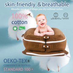 Pucmaoci corduroy cover texture close-up highlighting soft breathable fabric for newborn comfort.