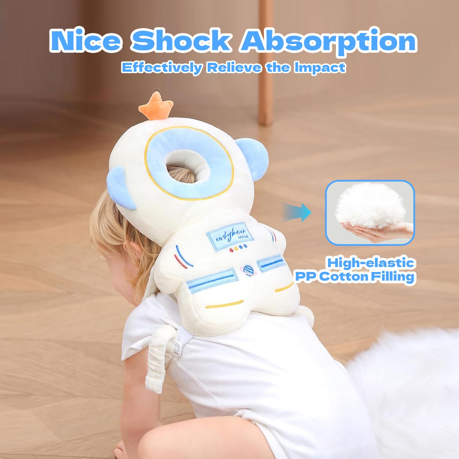 Pucmaoci included knee pads for extra protection during first steps