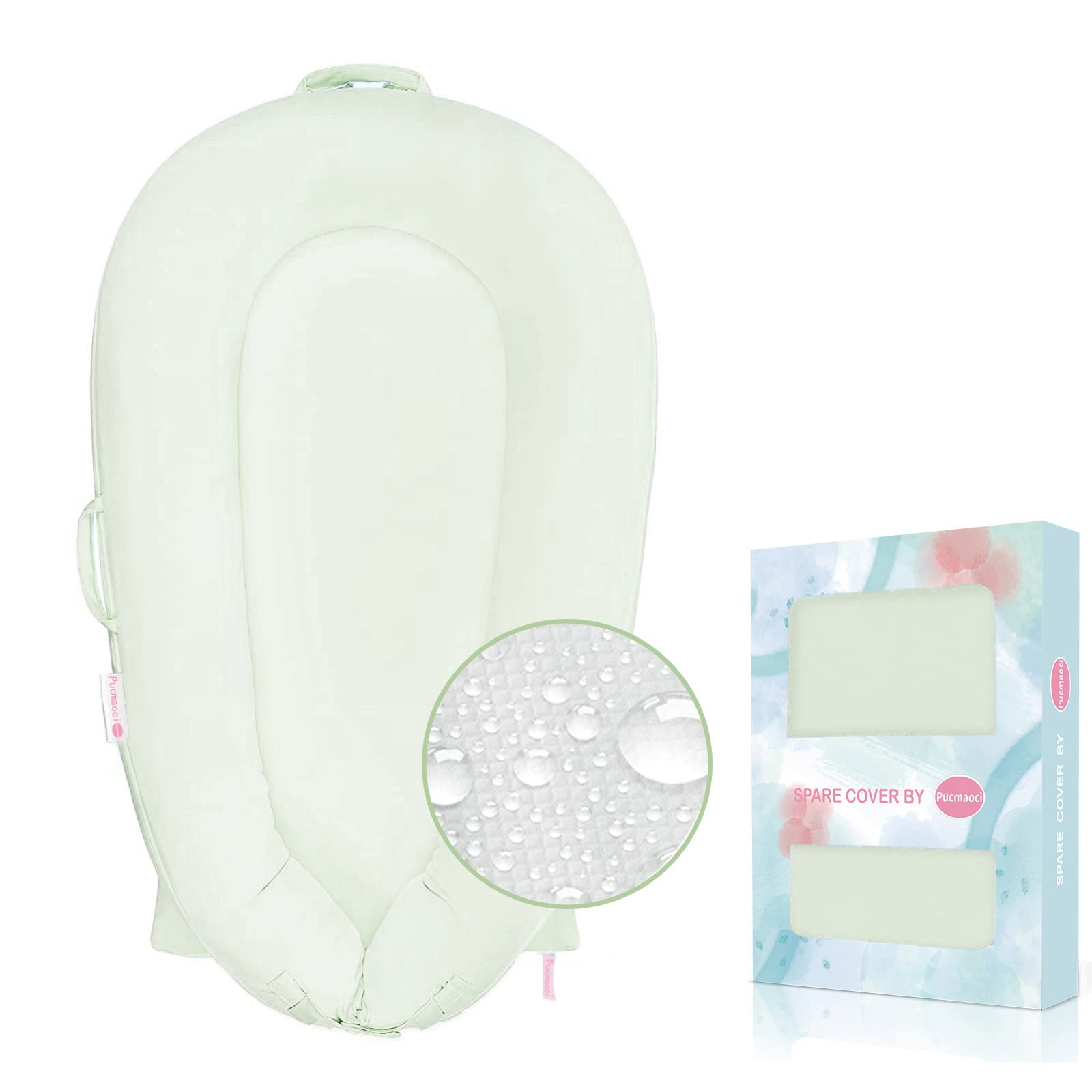 Pucmaoci organic replacement cover for DockATot Deluxe+ with soft cotton texture for baby comfort
