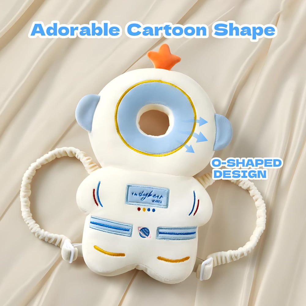 Pucmaoci packaging includes head protector backpack, anti-slip socks, and knee pads
