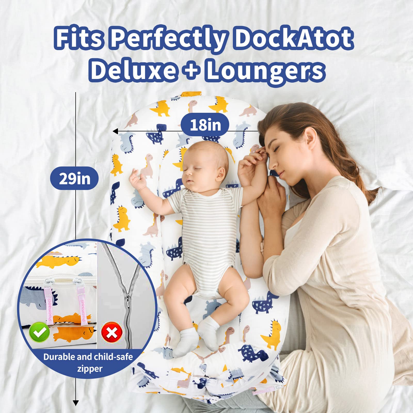Pucmaoci skin-friendly 100% cotton fabric for breathable comfort.